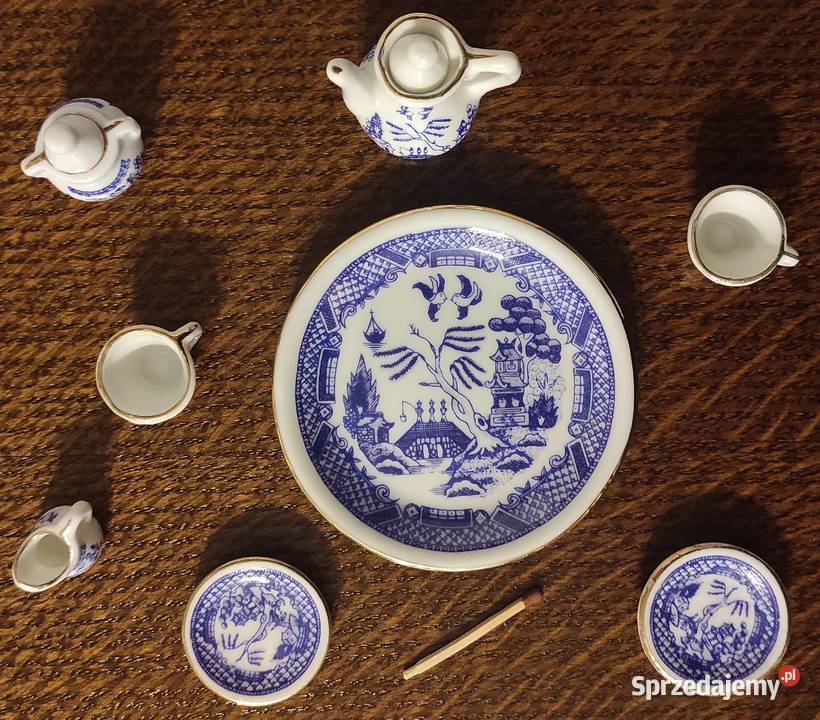 Miniatura serwis do herbaty kawy porcelanowy