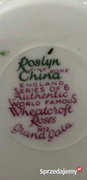 Angielska porcelana kostna ROSLYN łódzkie Pabianice sprzedam