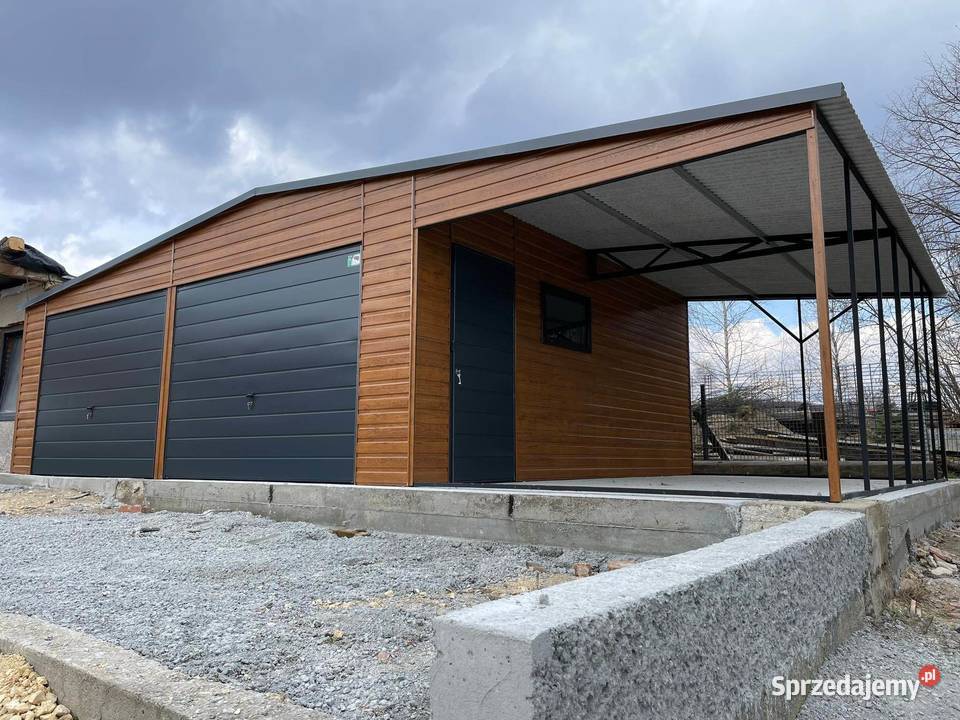 Garaż blaszany wiata 10x6 Wzmocniony profilami Wejherowo