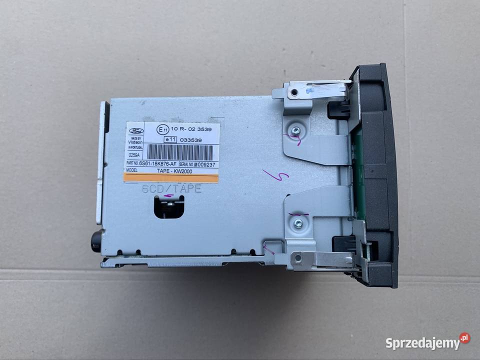 6S6118K876 radio fabryczne ford fiesta mk6 lift Rok produkcji 2008 Szczecin sprzedam