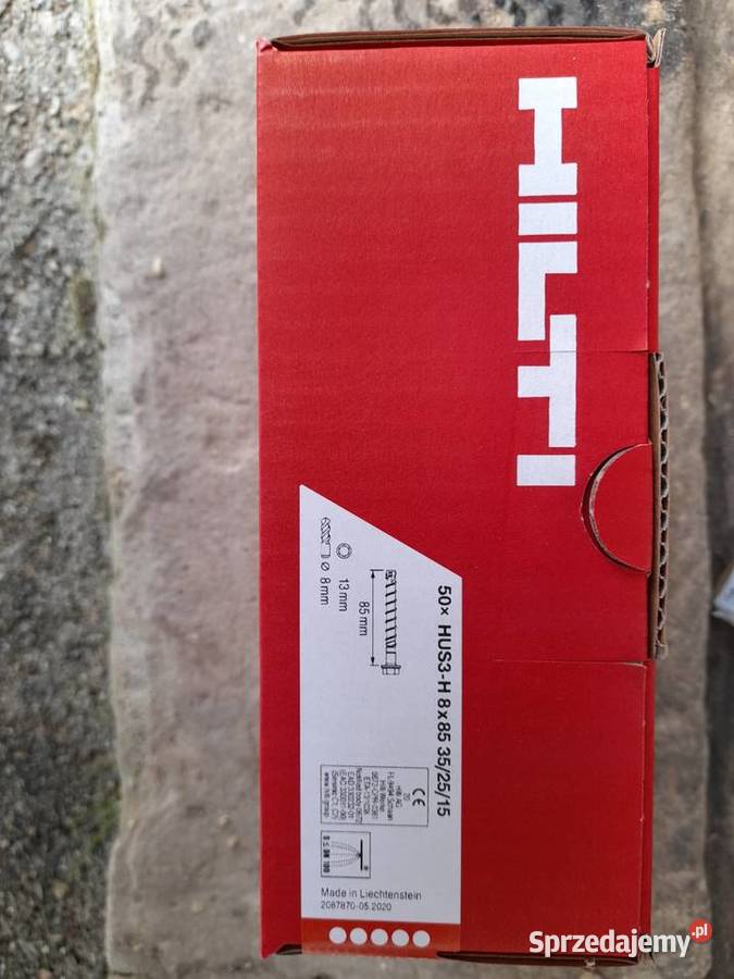Kotwy segmentowe kołki dyble hilti do betonu m 8 Puławy sprzedam