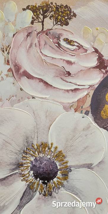 Obraz Kwiaty ręcznie malowany Warszawa