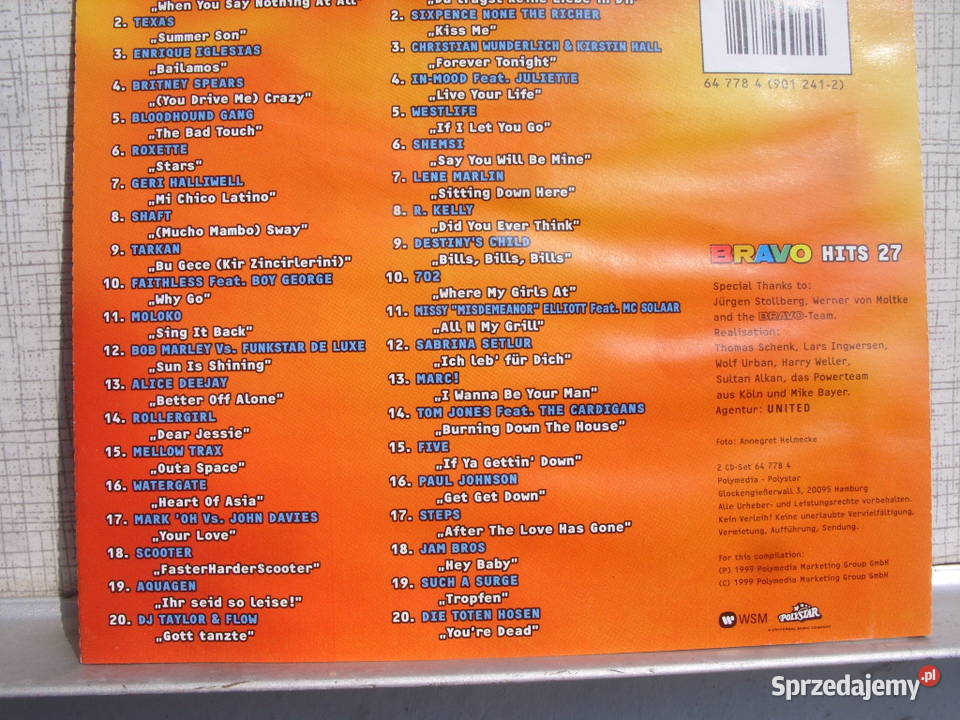 Sklad CD Bravo hits 27 2 CD 1999 Wołów
