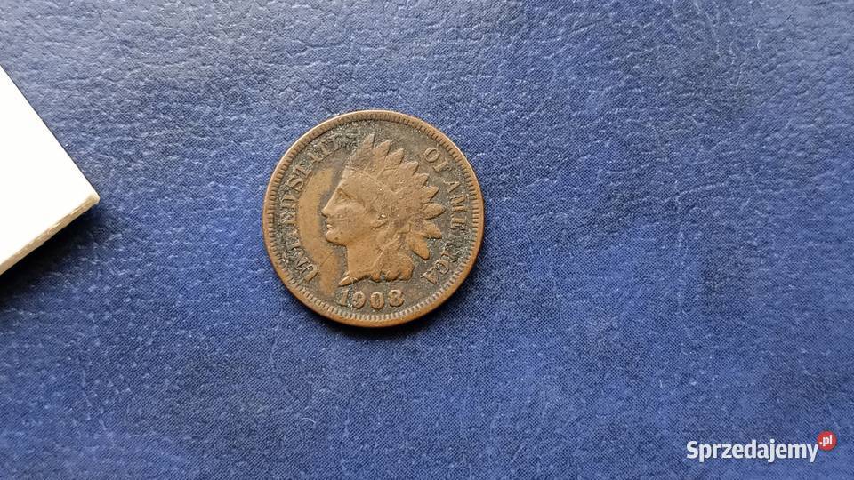 Stare monety 1 cent 1908 USA Lesko