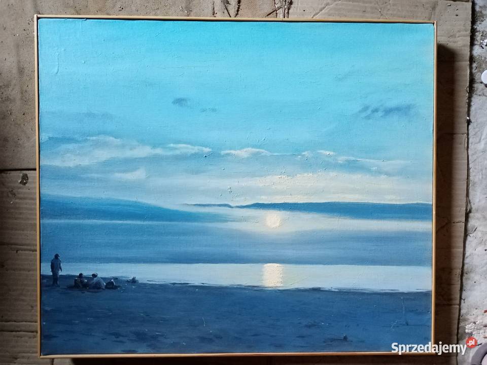 Obraz olejny 50x60 Morze Bałtyckie plaża Dębki