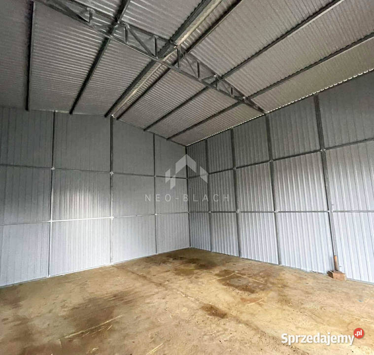 Garaż blaszany 4x6m brama dwuskrzydłowa drzwi Chełm