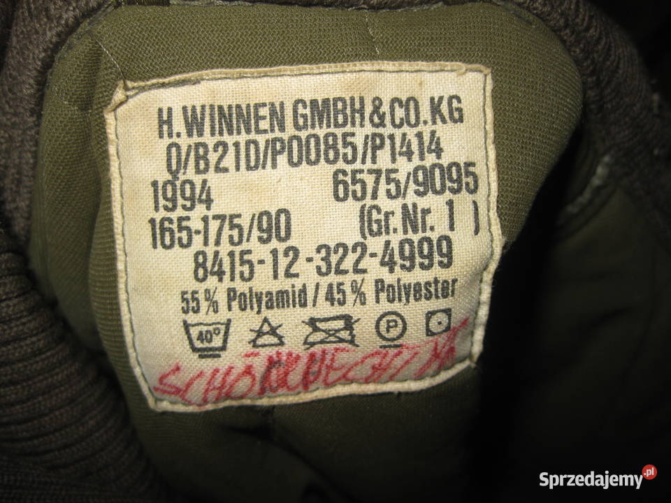 Ocieplacz wojskowy BW Bundeshwery KHAKI Żary