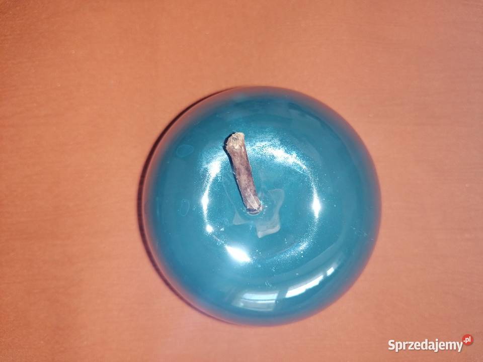 Jabłko porcelanowe granatowe dekoracyjneFigurka Łódź