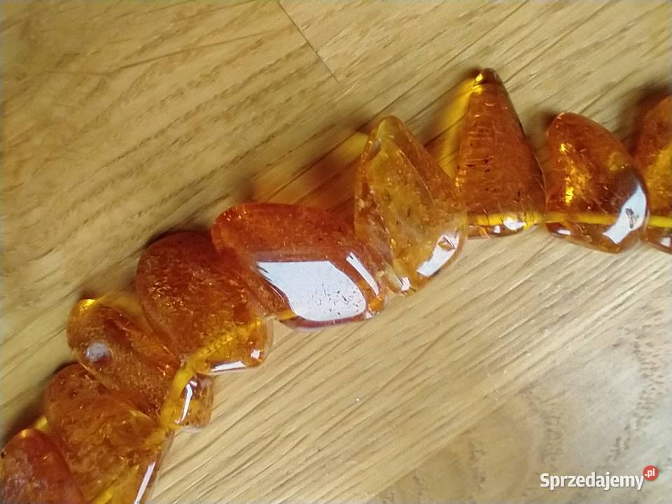 Naszyjnik bursztyn bałtycki rękodzieło łódzkie Łódź sprzedam