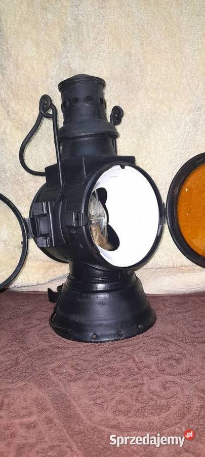 Lampa kolejowa zachowana oryginalnie sprawna Warszawa