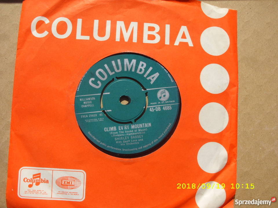 SHIRLLEY BASSEY COLUMBIA ENGLAND 3 SINGLE Wołów