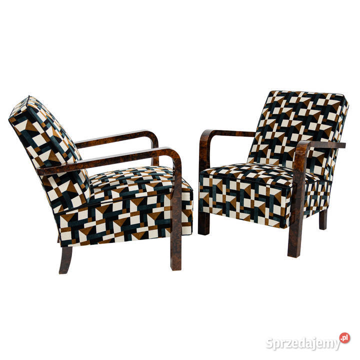 Para foteli Art Deco Modernizm Designe Polska Swarzędz