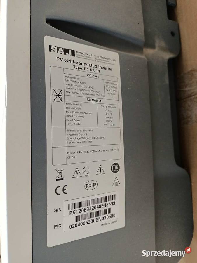 Falownik Saj R56KT2 6 KW małopolskie Tarnów