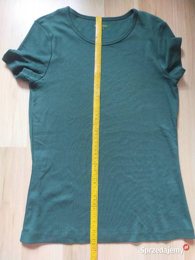 Tshirt w kolorze butelkowej zieleni Bez wzoru Łódź sprzedam