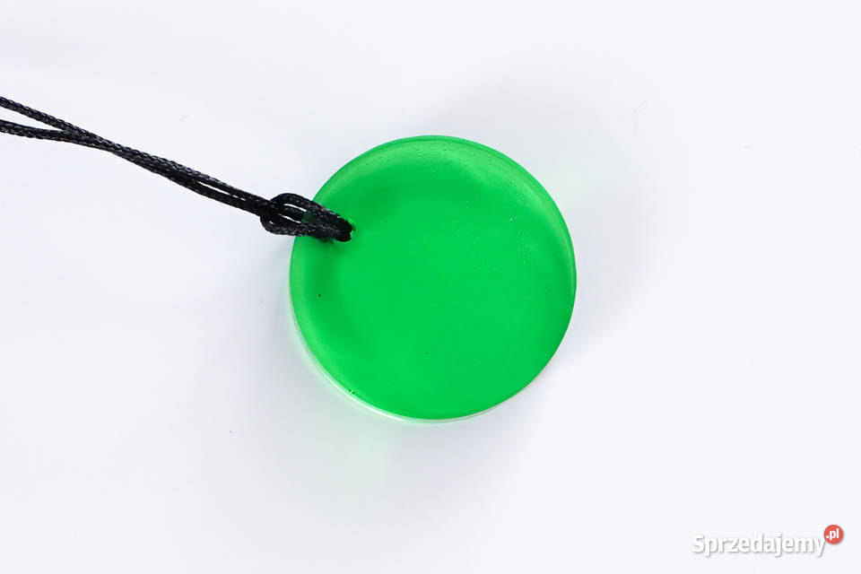 Okrągły zielony wisiorek z żywicy epoksydowej Warszawa