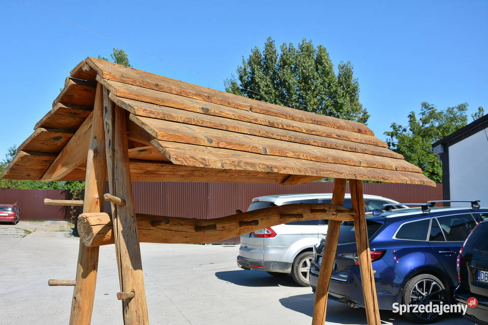 Stoiska Stragany Drewniane Stół Wiejski Drewno Dom i Ogród Wrocław