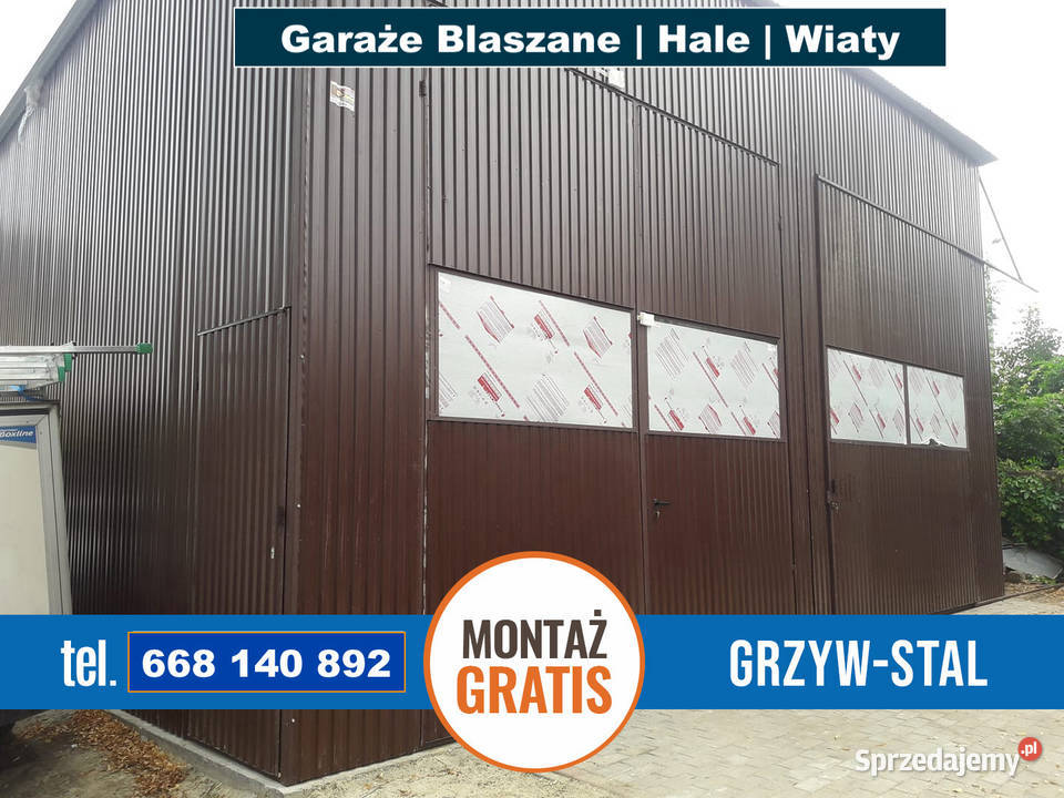 GARAŻ BLASZANY Garaże Blaszane Hala Magazynowa 216zł/m2 sprzedam