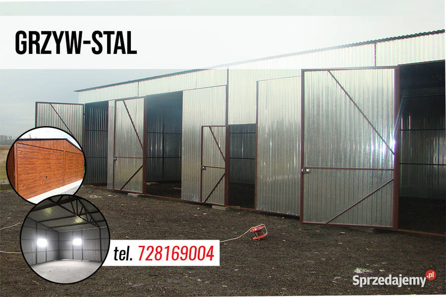 Garaż blaszany Bramy Drzwi Garaże Magazyn Wiata Ustrzyki Dolne