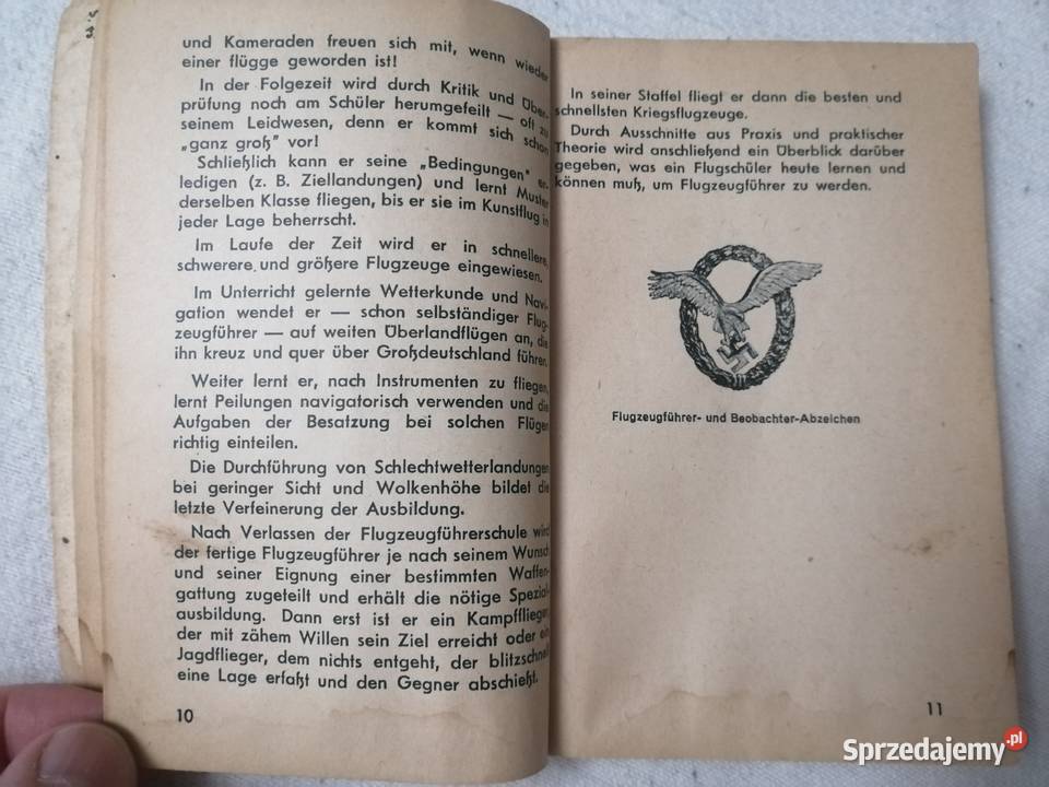 Podręcznik Luftwaffe Fliegen Lernen 1941 2 wojna Kraków