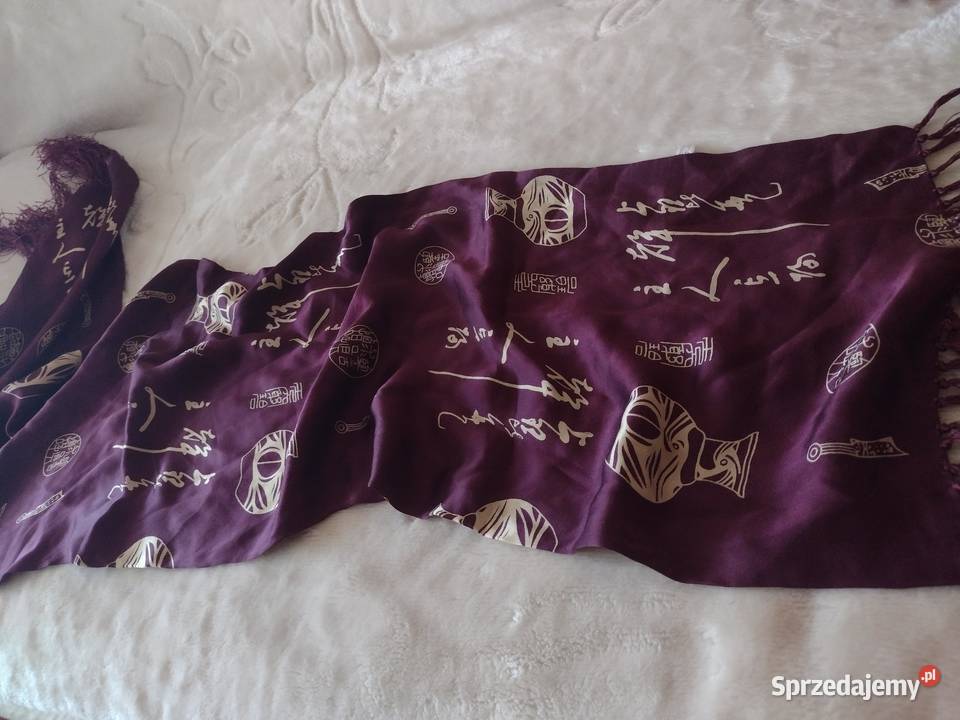 Jedwabny szal wieczorowy z Dubaju szalik100 sprzedam