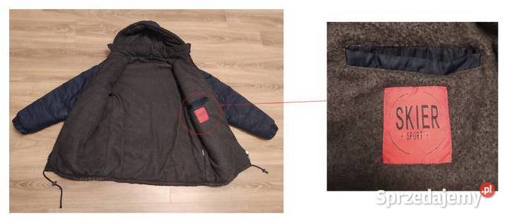 Kurtka męska CZARNE Skier SPORT Kurtki i płaszcze Hajnówka
