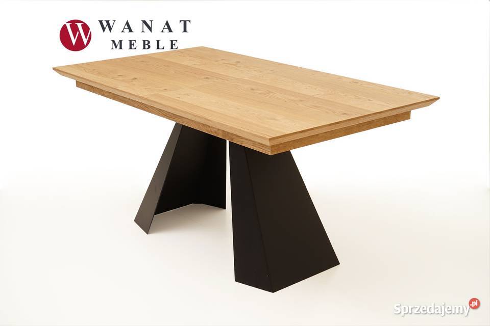 Nowoczesny Stół Rozkładany 140 x 90 Noga Stal 90cm Katowice