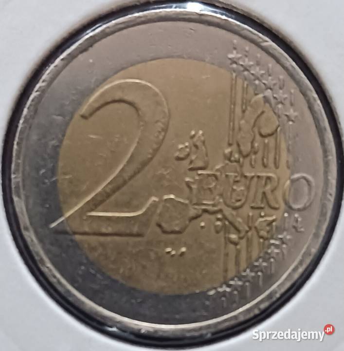 2 Euro Francja 2001 r przesunięcie stempla wielkopolskie Konin sprzedam