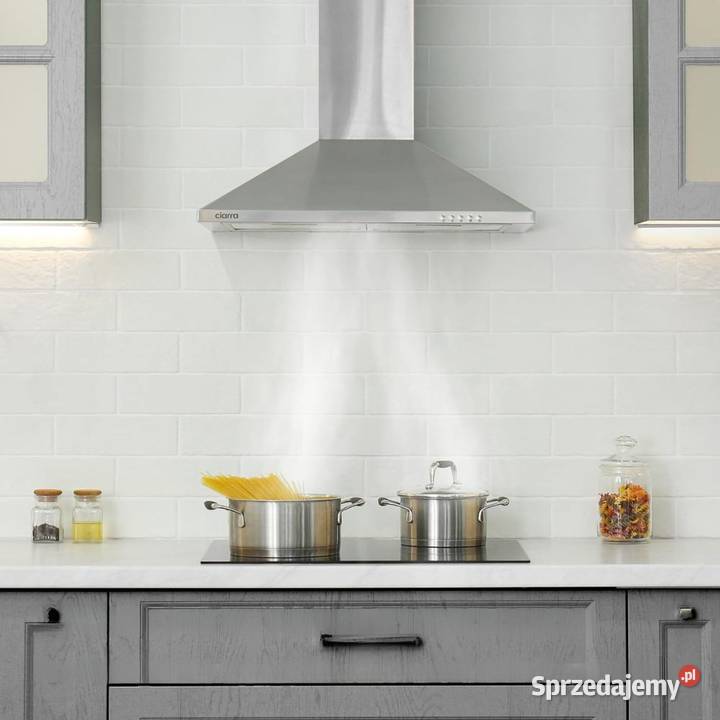 Okap ścienny kuchenny 60 srebrny ze stali Myszyniec sprzedam