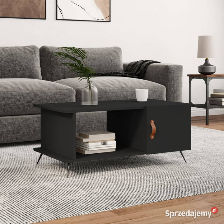 Stolik kawowy czarny 90x50x40 materiał Warszawa sprzedam