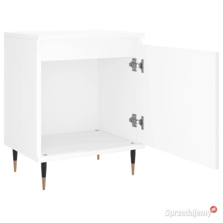 Szafki nocne 2 białe 40x30x50 materiał Warszawa