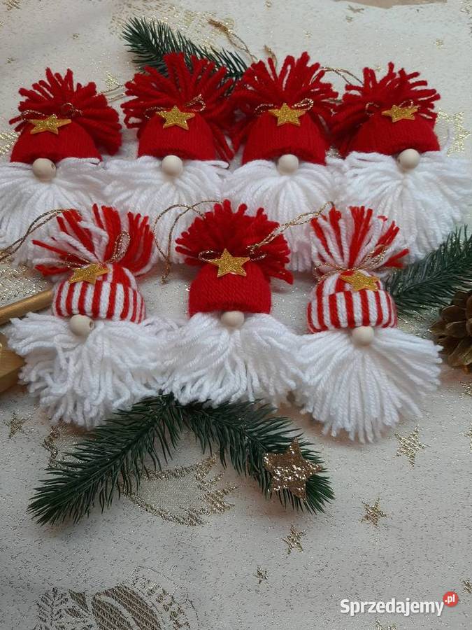 Zestaw ozdób choinkowych bombka święta skrzaty wielokolorowy