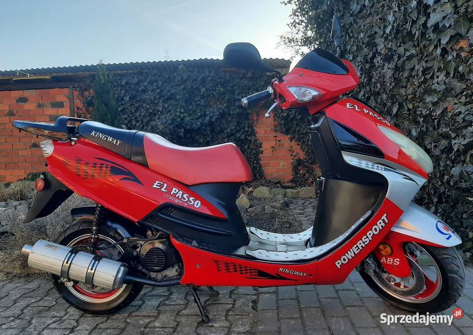 Zadbany duży skuter Kingway EL PASSO 50 4t 2009r skuter wielkopolskie Tuczno
