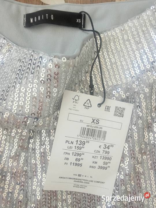 Spodnie z cekinami Mohito XS Spodnie lubelskie Krzczonów Trzeci