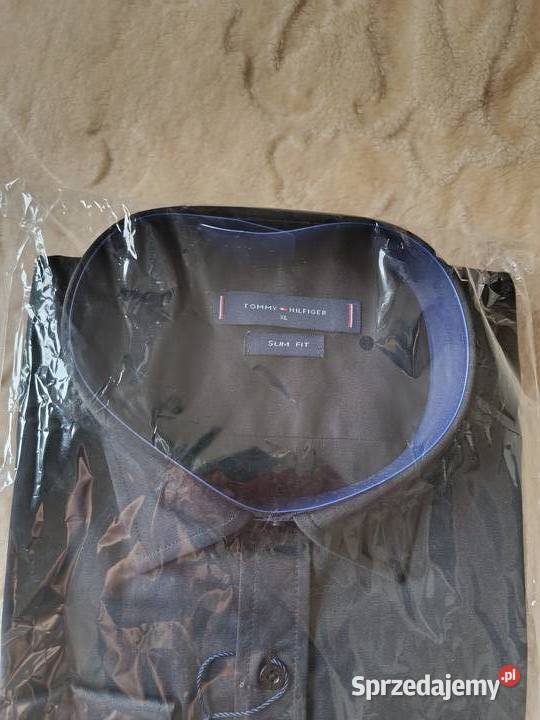 Koszula męska Tommy Hilfiger elegancka granatowa niebieski Odzież wyjściowa Białystok