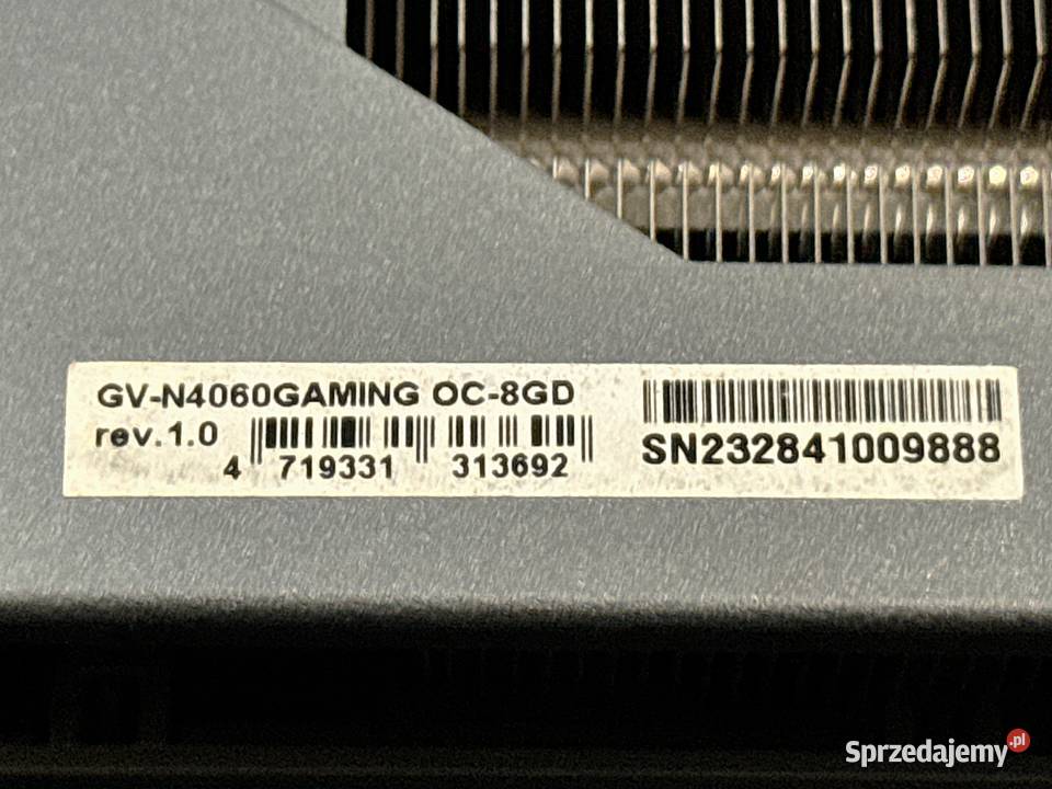 Karta Graficzna GeForce RTX 4060 Gigabyte Gaming