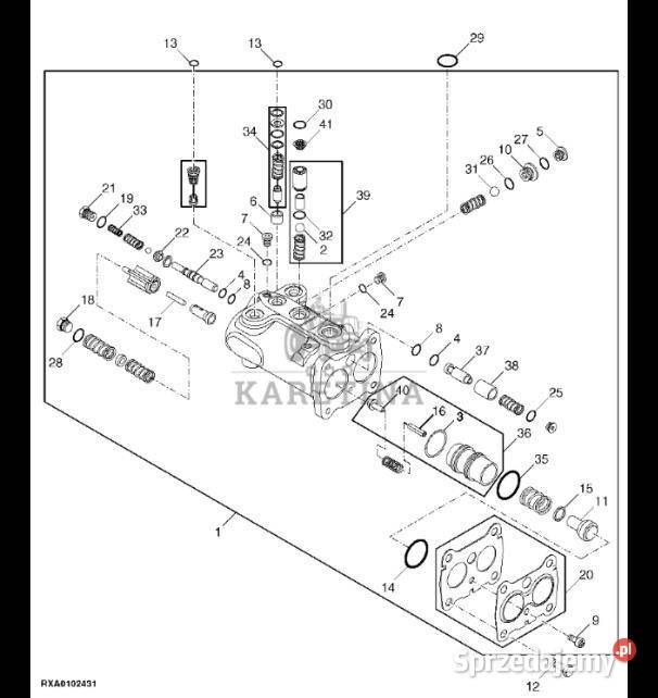 RE270188 John Deere 8345R Zawór sterujący Rolnictwo wielkopolskie Jastrzębniki sprzedam