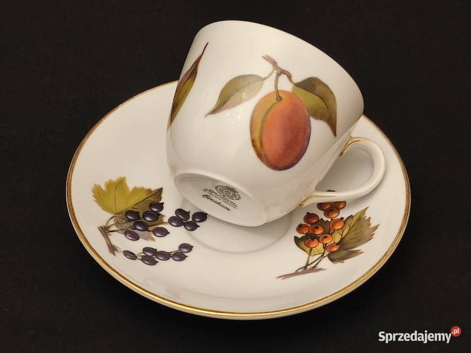 Zestaw kawowy angielski Royal Worcester Evesham lubelskie Chełm sprzedam
