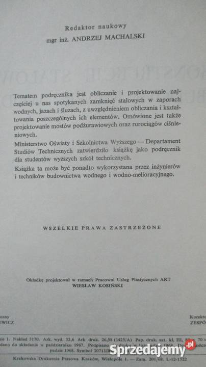 Konstrukcje stalowe w budownictwie wodnymBoretti Łódź