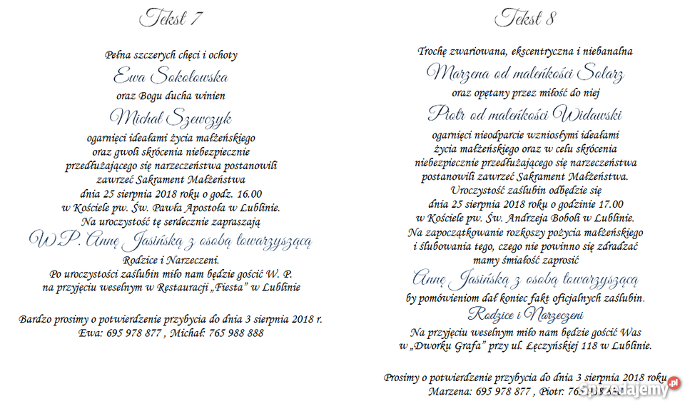 Zaproszenia ślubne profesjonalnie estetycznie Kraków