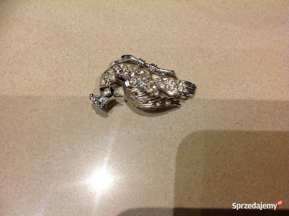 Stara Broszka Paw cyrkonie Nowa Sól