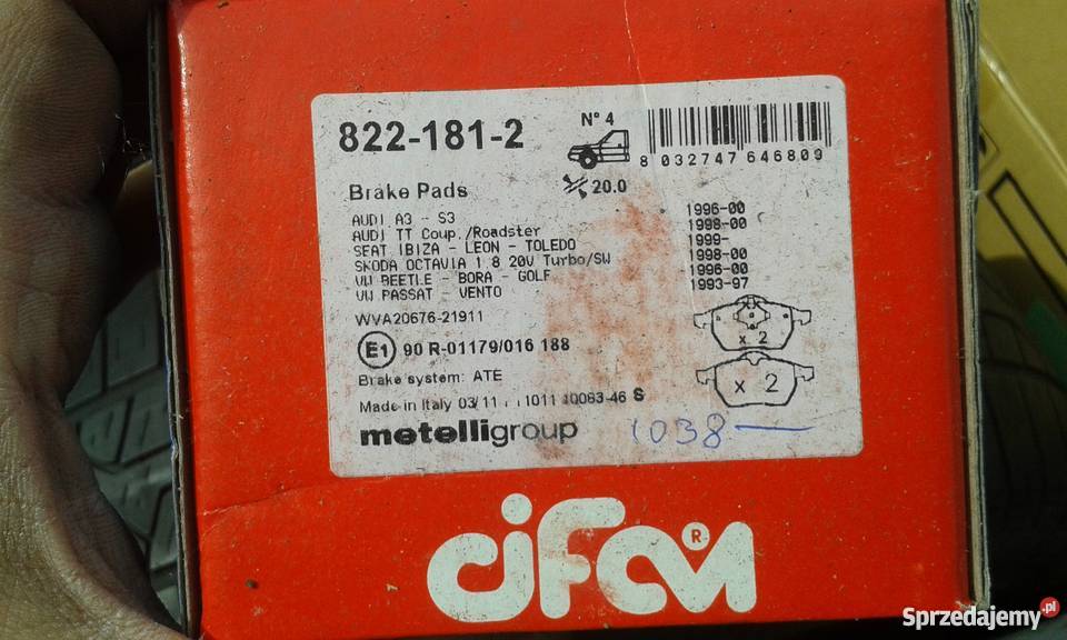 Klocki hamulcowe peugeot vw skoda seat renault osobowe lubuskie Sława