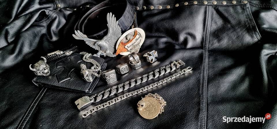 Skórzany sygnowany oryginalny pas Harley