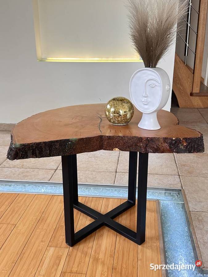 Stolika kawowy z żywicą epoksydową 51cm Wrocław