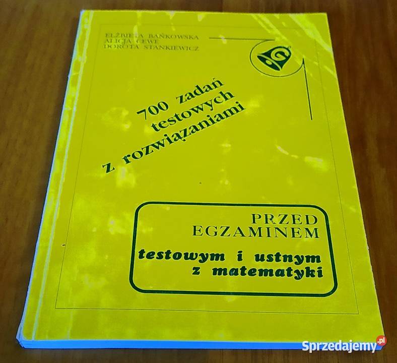 Przed egzaminem testowym i ustnym z matematyki pomorskie Gdańsk sprzedam