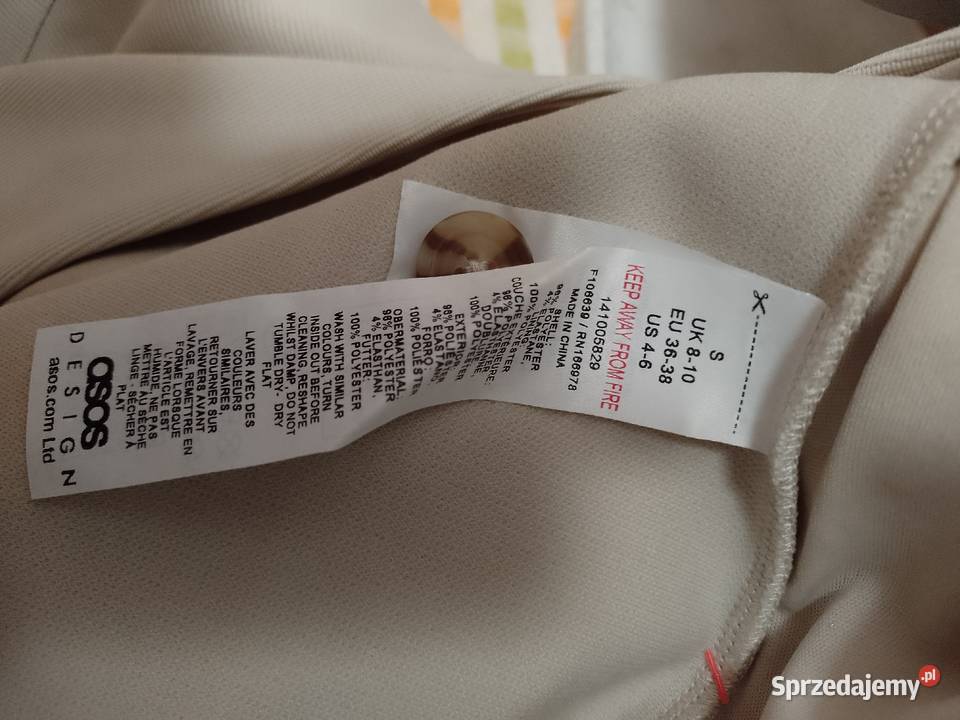 3638 SM ASOS Design Beżowa prążkowana kamizelka ASOS sprzedam