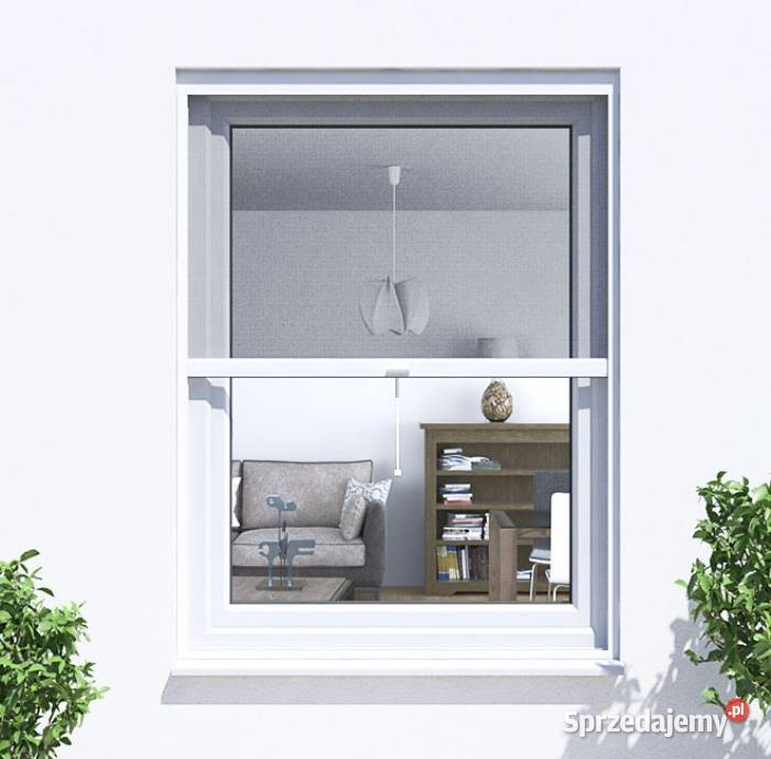 Moskitiera okienna zwijana 130x160 biały