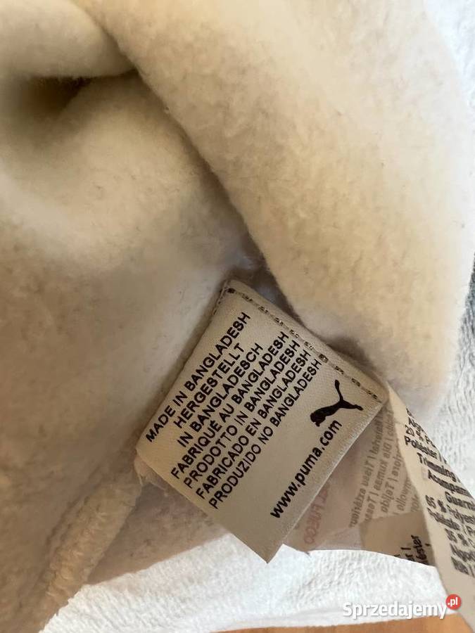 Bluza sweter z kapturem biała PUMA żółty/złoty podkarpackie