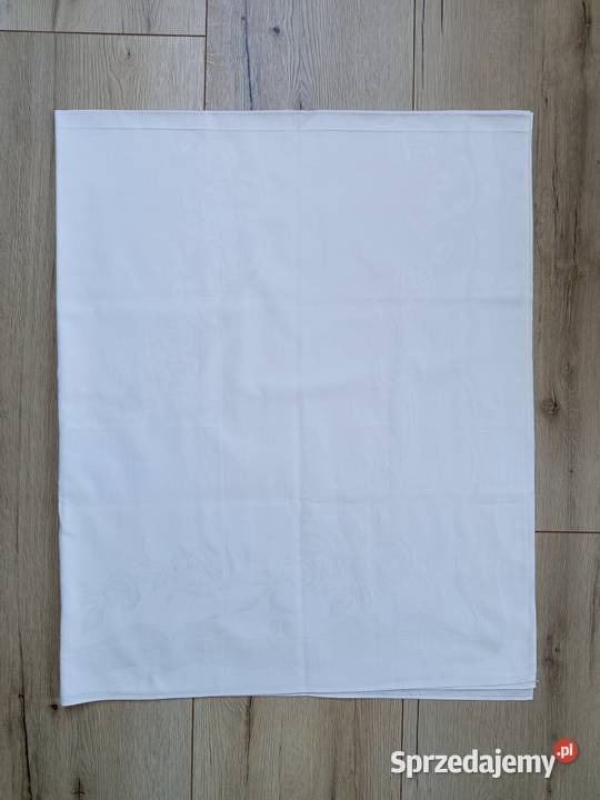 Elegancki biały obrus w żakardowy wzór Dębica sprzedam