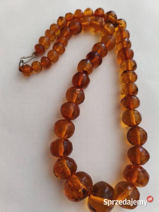 Naszyjnik Bursztyn Vintage Rękodzieło Białystok sprzedam