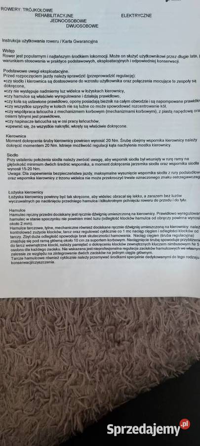 Rower trojkolowy biały Pozostałe